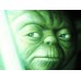 Print painting artwork /movie.star war /Master Yoda/lightsaber.