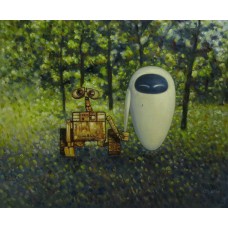 Print painting artwork /movie WALL-E and EVA