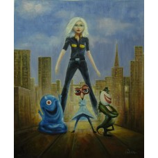 Print painting artwork /movie Monsters vs. Aliens Susan Murphy/kids gift/children room decor