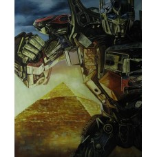 Print painting artwork /movie Transformers/Optimus prime/Bumblebee/Robot/Pyramid