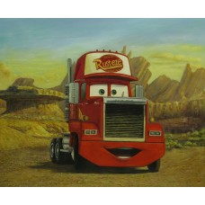 Print Painting on canvas/MOVIE.CARS.movie.Mack .Super－Liner.Car Hamm