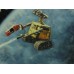 Print painting artwork /movie WALL-E  and EVA .robot.space.earth