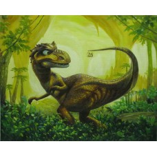 Print painting artwork /movie ICE AGE4.Dinosaurs/jungle