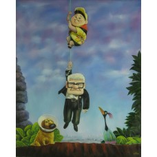 Print painting artwork /movie UP.Kevin.Carl fredricksen.dog.Russell