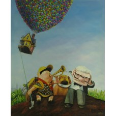 Print painting artwork /movie UP.Kevin.Carl fredricksen.dog.Russell