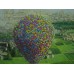 Print painting artwork /movie UP.Landscape/coloured balloon