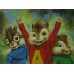 Print painting artwork /movie Alvin and the Chipmunks/Simon/Theodore/Alvin/kids gift/children room decor