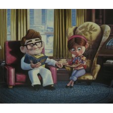 Print painting artwork /movie UP /dream house.Carl fredricksen.Ellie