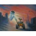 Print painting artwork /movie WALL-E and EVA/kids gift/children room decor