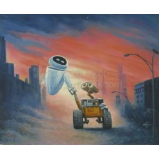 Print painting artwork /movie WALL-E and EVA/