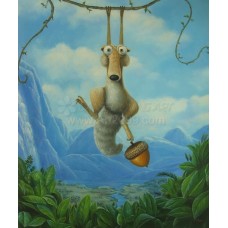 Print painting artwork /movie ICE AGE/Squirrel Scrat 