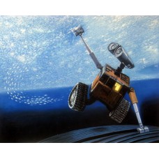 Print painting artwork /movie.WALL-E space/robot