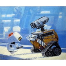 Print painting artwork /movie.movie.WALL-E space/robot