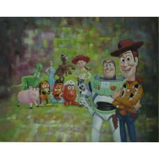 Print Painting on canvas/MOVIE..Toy Story/Woody/Buzz Light year/Jessie