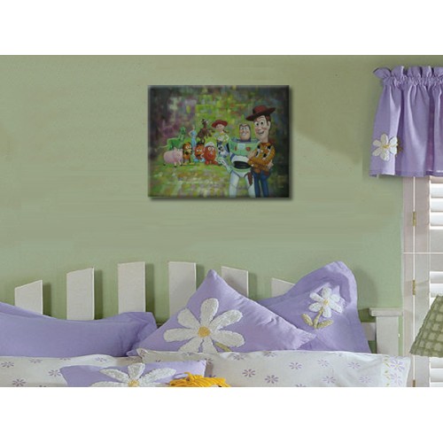 Print Painting On Canvas Movie Toy Story Woody Buzz Light