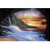 Print painting artwork /landscape Sunset sea seabird/ocean