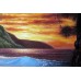 Print painting artwork /landscape Sunset sea seabird/ocean