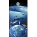 Print painting artwork /Dolphin /Marine /Water Planet/ Earth/moon