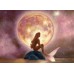 Print painting artwork /Mermaid Princess/ sea /marine fish/moon