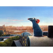 Print painting artwork /movie.Pixar Ratatouille  Paris