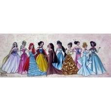 Print painting artwork /Disney Princess/kids gift/children room dec