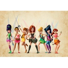 Print art on canvas/Disney Tinker Bell and the Pirate Fairy/ children decor Wall Decoration