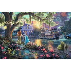 Print art on canvas/Disney The Princess and the Frog/Princess Tiana/Prince Naveen/ children decor Wall Decoration