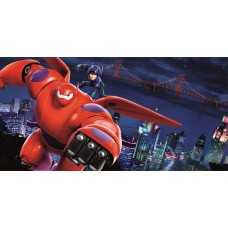 Print art on canvas Disney Big Hero 7r Hiro Baymax /children room decor/ Wall