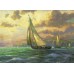 Print art on canvas/New Horizons Thomas/Sailing boat Sailboat Seaview Seascape/Wall Decoration