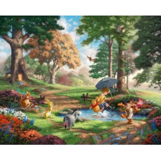 Print art on canvas/Disney Winnie-The-Pooh/Pooh Bear/Piglet/Robin/Tigger /children decor/Wall Decoration