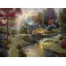 Print art on canvas/Print art on canvas/Stillwater Cottage Thomas/ Sunset River Landscape/Wall Decoration