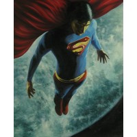 Print Painting on canvas/movie.super men.earth